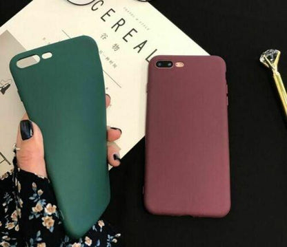 Soft Matte Silicone Case for iPhone