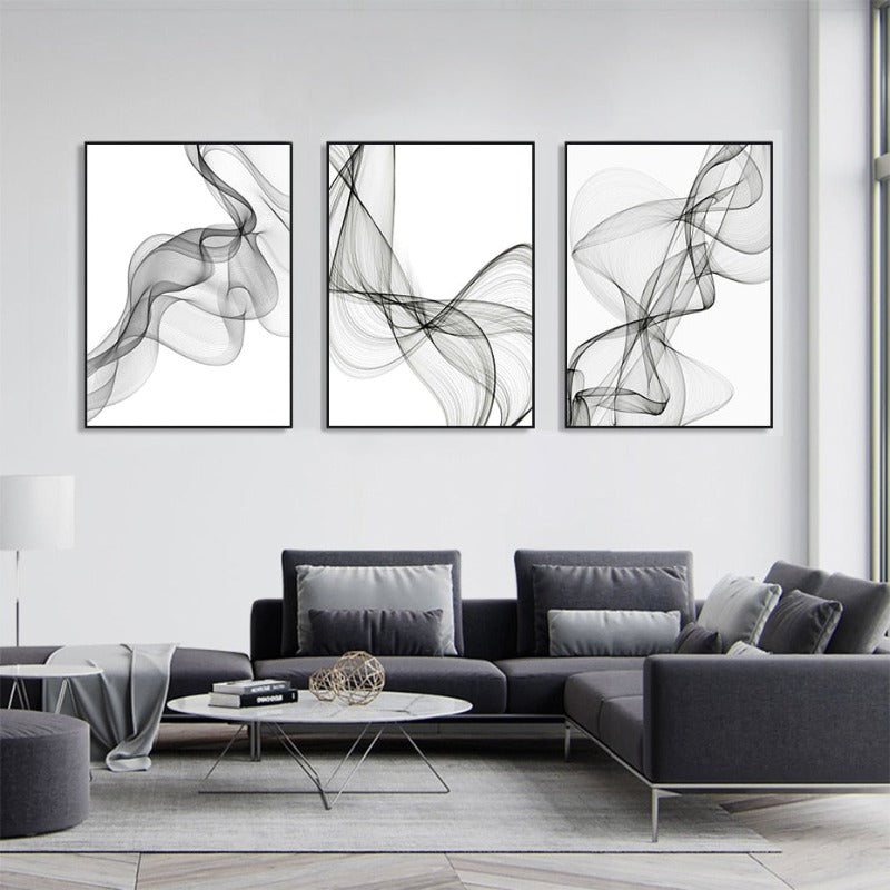 Elegant Waves Canvas Art - Contemporary Home Decor