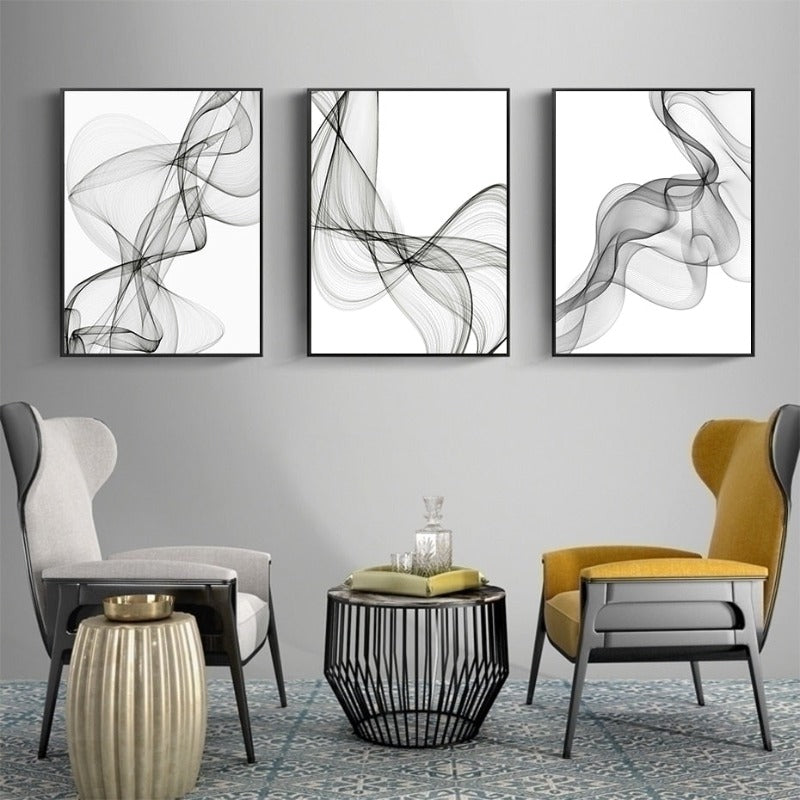 Elegant Waves Canvas Art - Contemporary Home Decor