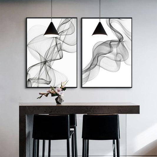 Elegant Waves Canvas Art - Contemporary Home Decor