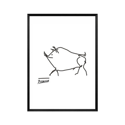 Canvas Artwork of Animal Sketches for Wall Decor