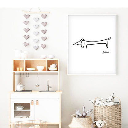 Canvas Artwork of Animal Sketches for Wall Decor