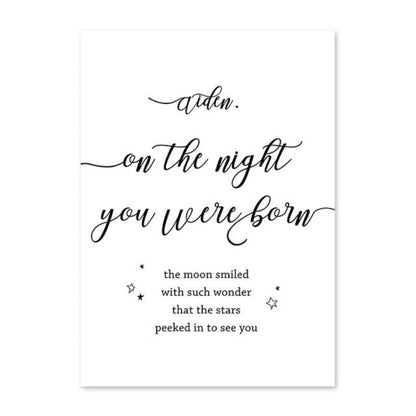 Personalized Canvas Wall Art for Baby and Parent Names