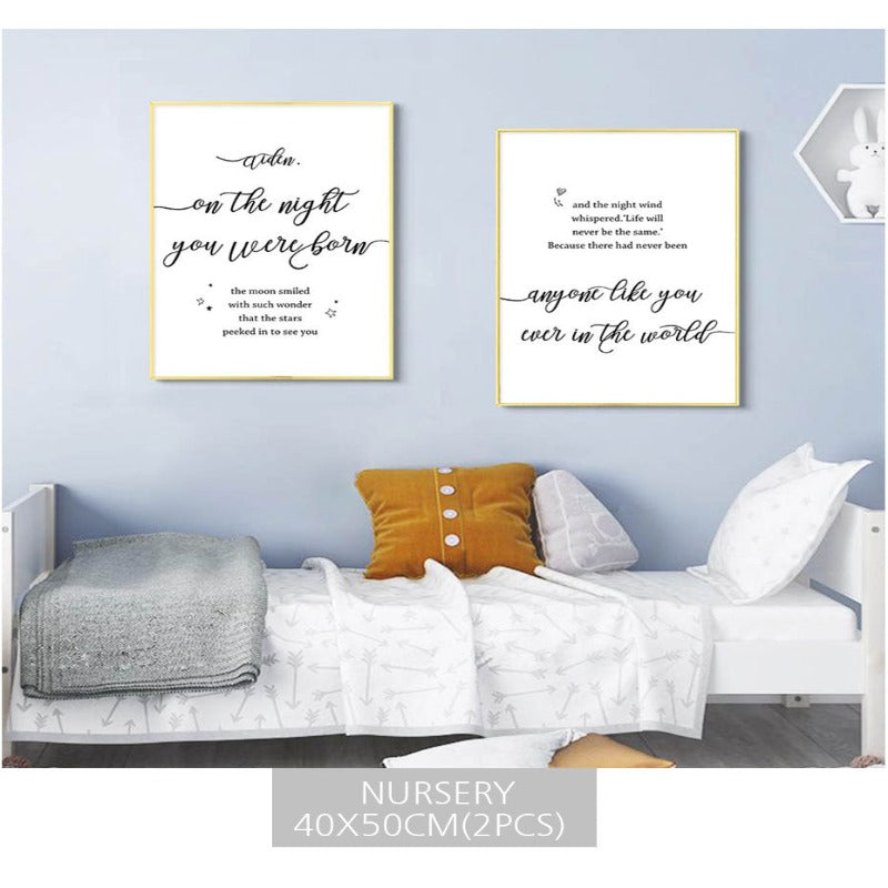 Personalized Canvas Wall Art for Baby and Parent Names