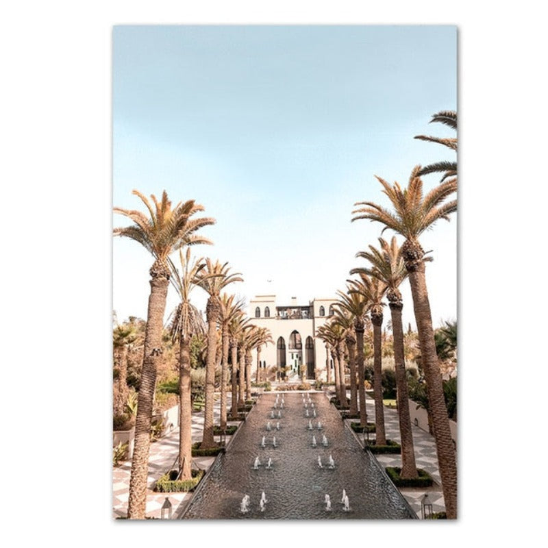 Canvas Wall Art Painting - Daylight Landscape in Architectural Style
