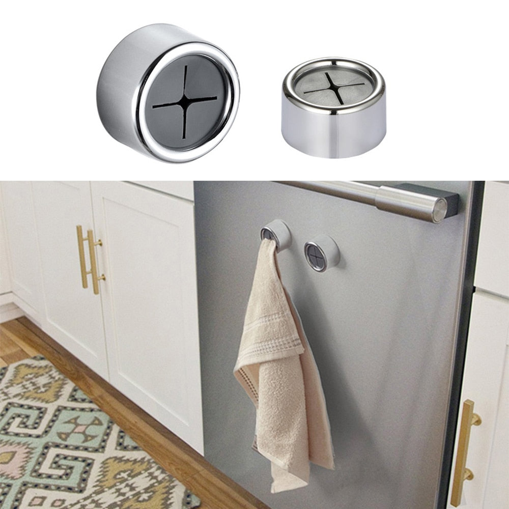 Set of 3 Wall-Mounted Towel Holders with Clips