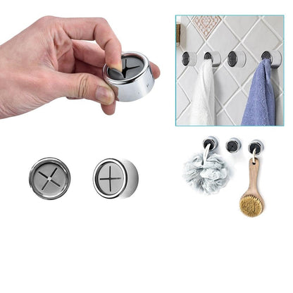 Set of 3 Wall-Mounted Towel Holders with Clips