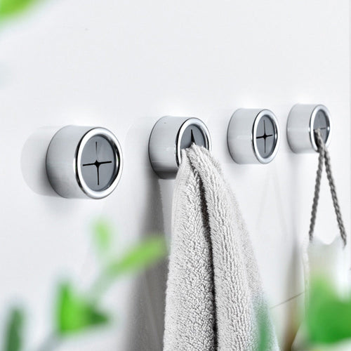 Set of 3 Wall-Mounted Towel Holders with Clips