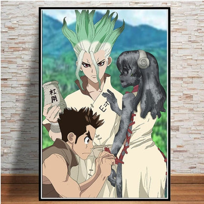 Canvas Wall Art Featuring Anime Characters - Decorative Painting