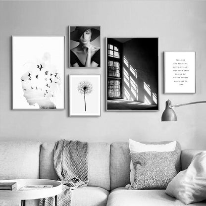 Stylish Scandinavian-Inspired Abstract Canvas Art