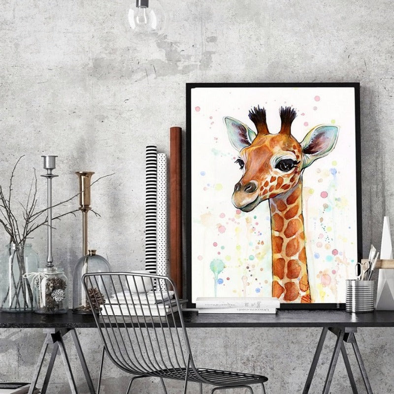 Canvas Wall Art of Baby Giraffe