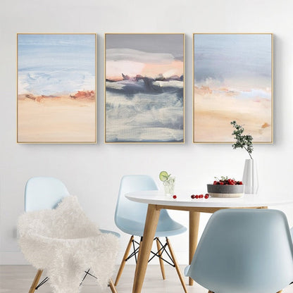 Serene Ocean Horizon - Elegant Canvas Art Piece
