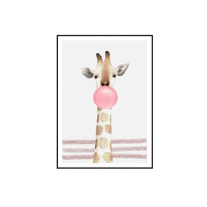 Canvas Wall Art - Woodland Balloon Party Scene Painting