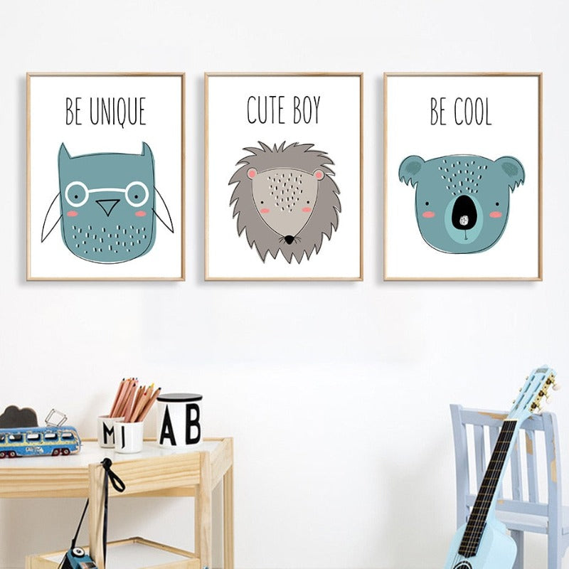 Charming Companions - Vibrant Canvas Wall Art
