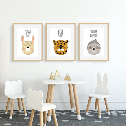 Charming Companions - Vibrant Canvas Wall Art