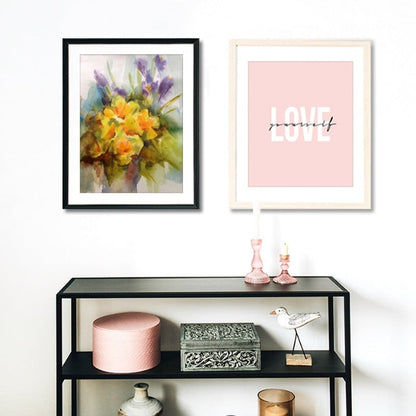 Abstract Canvas Artwork - Love Yourself Wall Decor