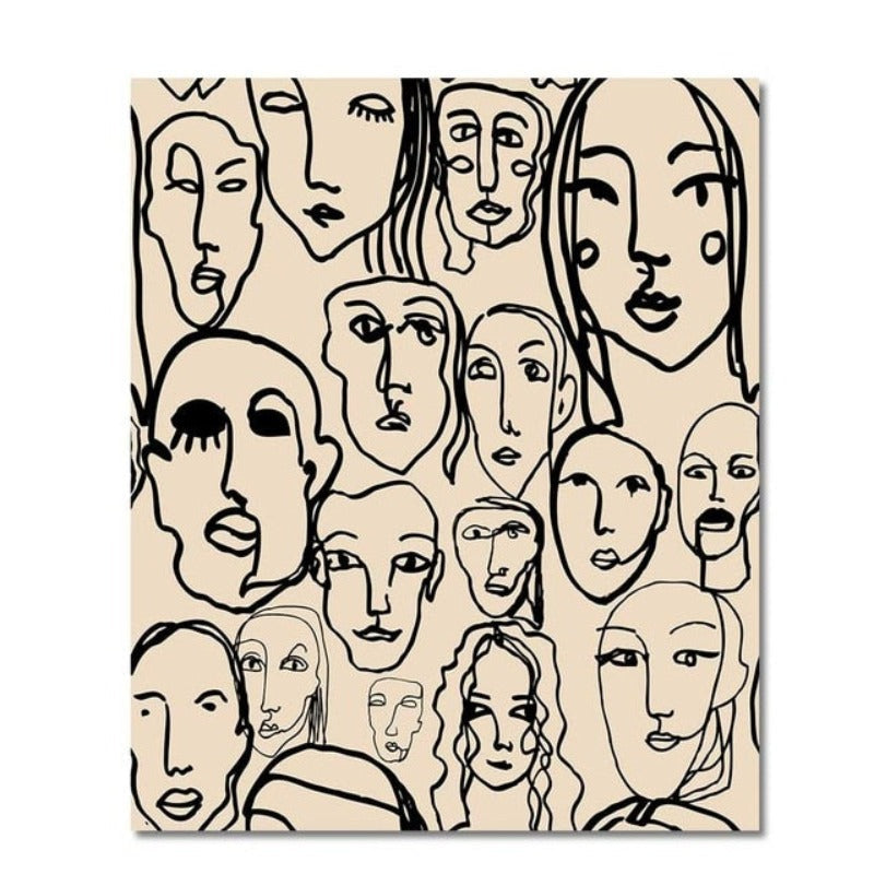 Abstract Canvas Artwork - Love Yourself Wall Decor