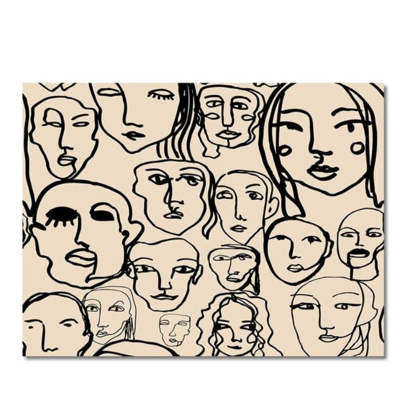 Abstract Canvas Artwork - Love Yourself Wall Decor