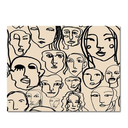 Abstract Canvas Artwork - Love Yourself Wall Decor