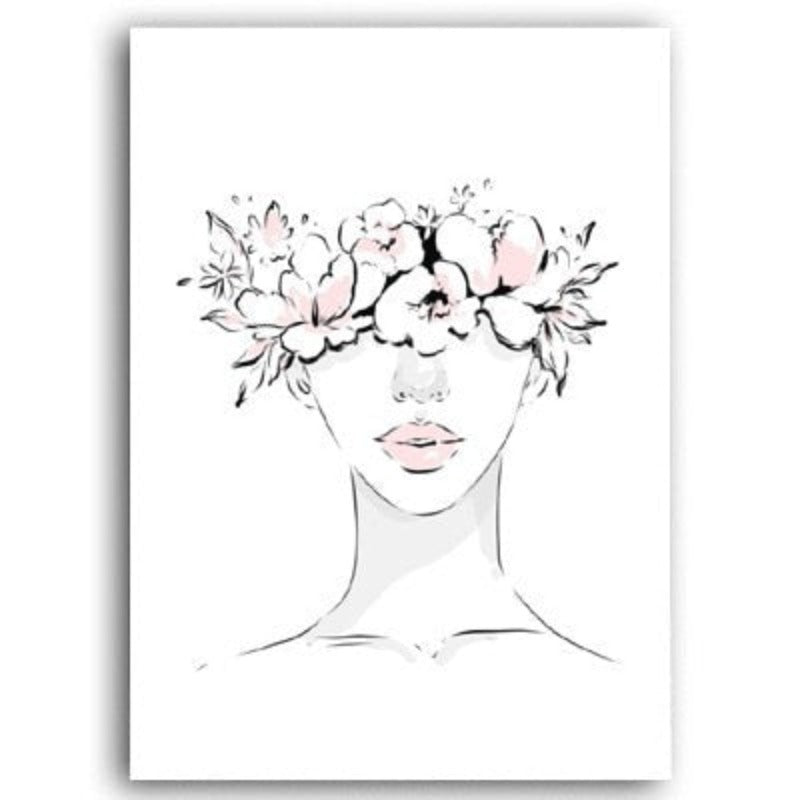 Canvas Wall Art Featuring Pink Flamingo Feather Design