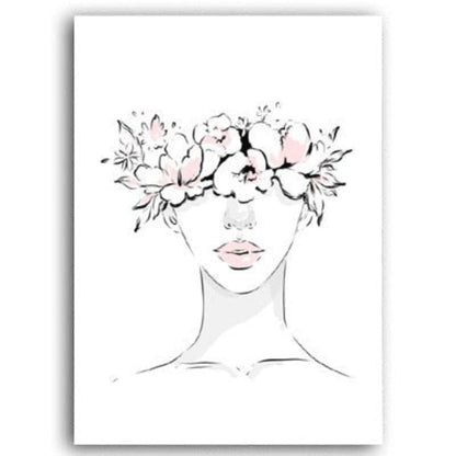 Canvas Wall Art Featuring Pink Flamingo Feather Design