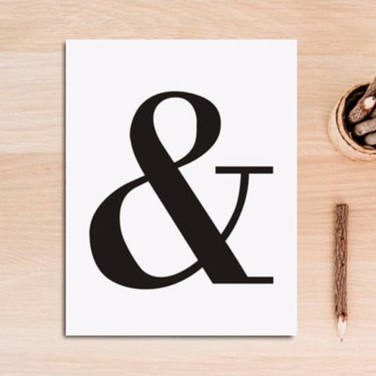 Canvas Wall Art Featuring Ampersand Symbol