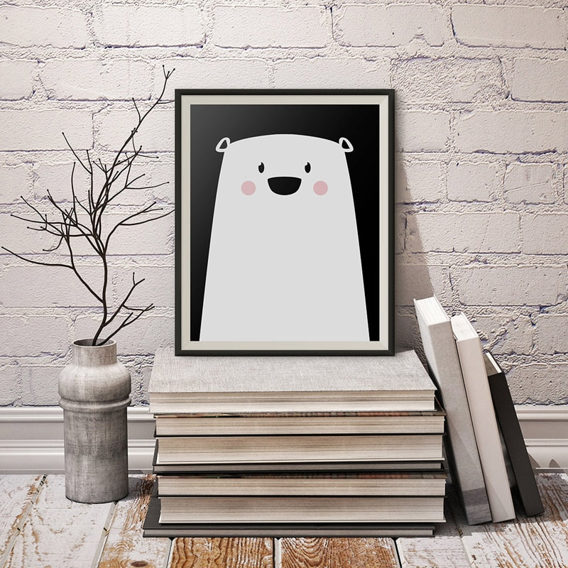 Canvas Art Print of Baby Polar Bear for Wall Decor
