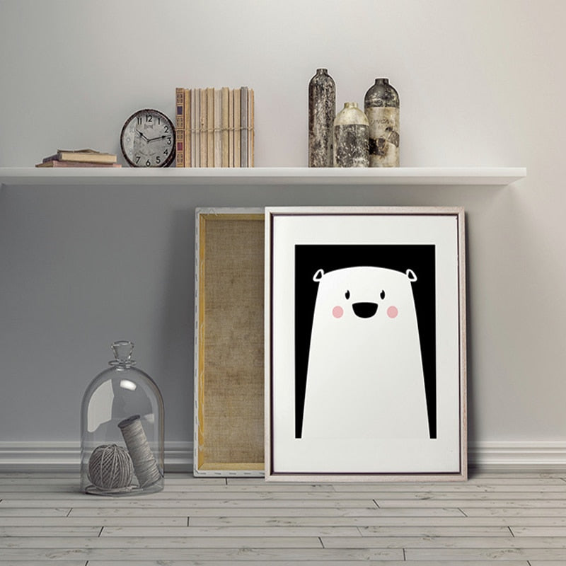 Canvas Art Print of Baby Polar Bear for Wall Decor