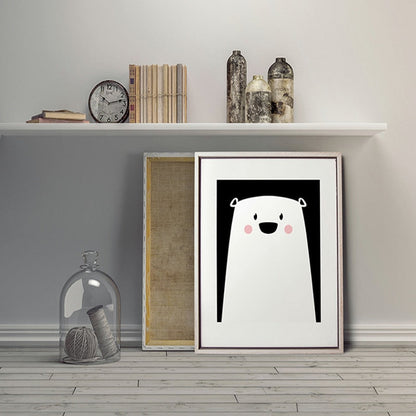 Canvas Art Print of Baby Polar Bear for Wall Decor