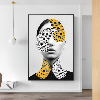 Enchanting Butterfly Woman Canvas Art Print for Home Decor