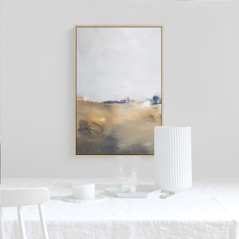 Serene Ocean Horizon - Elegant Canvas Art Piece