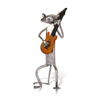Charming Trio of Musical Cats Sculpture for Home Decor