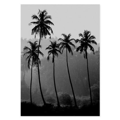 Sophisticated Black and White Abstract Canvas Artwork