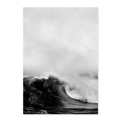Sophisticated Black and White Abstract Canvas Artwork