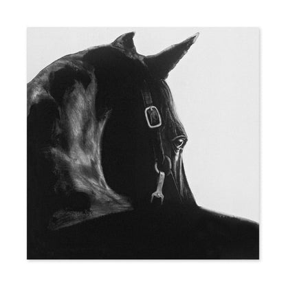 Sophisticated Black and White Abstract Canvas Artwork