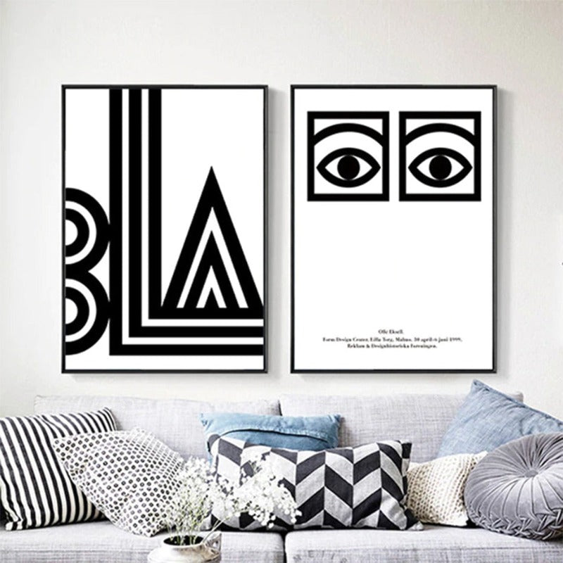 Canvas Wall Art - Staring Eyes Artwork by Taalita