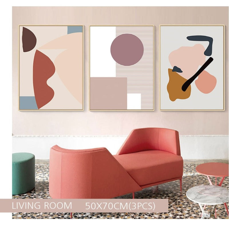 Vibrant Geometric Canvas Art for Stylish Interiors