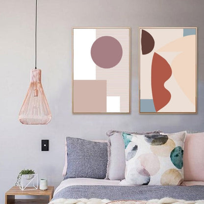 Vibrant Geometric Canvas Art for Stylish Interiors