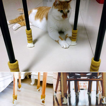 Set of 4 Anti-Slip Cat Paw Furniture Protectors