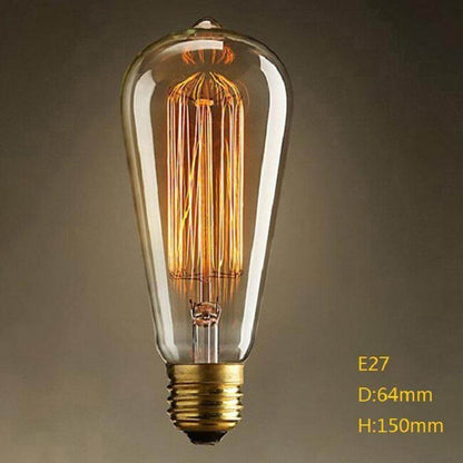 Set of 3 Vintage Edison Light Bulbs
