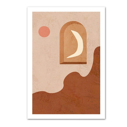 Elegant Abstract Canvas Art Featuring Beige Flora