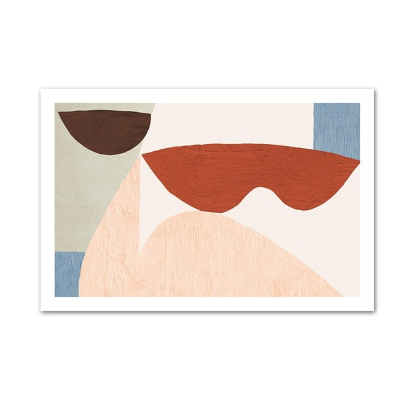 Elegant Abstract Canvas Art Featuring Beige Flora
