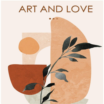 Elegant Abstract Canvas Art Featuring Beige Flora