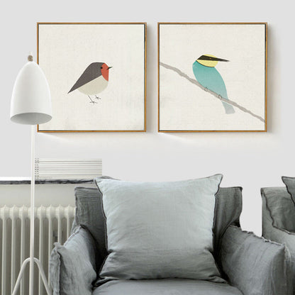 Canvas Wall Art featuring Robin and Bee-Eater Birds