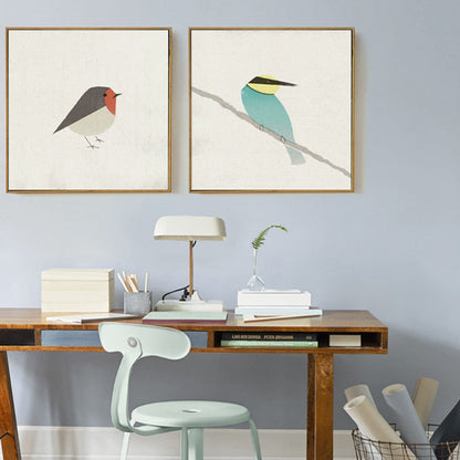 Canvas Wall Art featuring Robin and Bee-Eater Birds