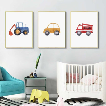 Canvas Wall Art Painting for Baby's Room - Travel Theme