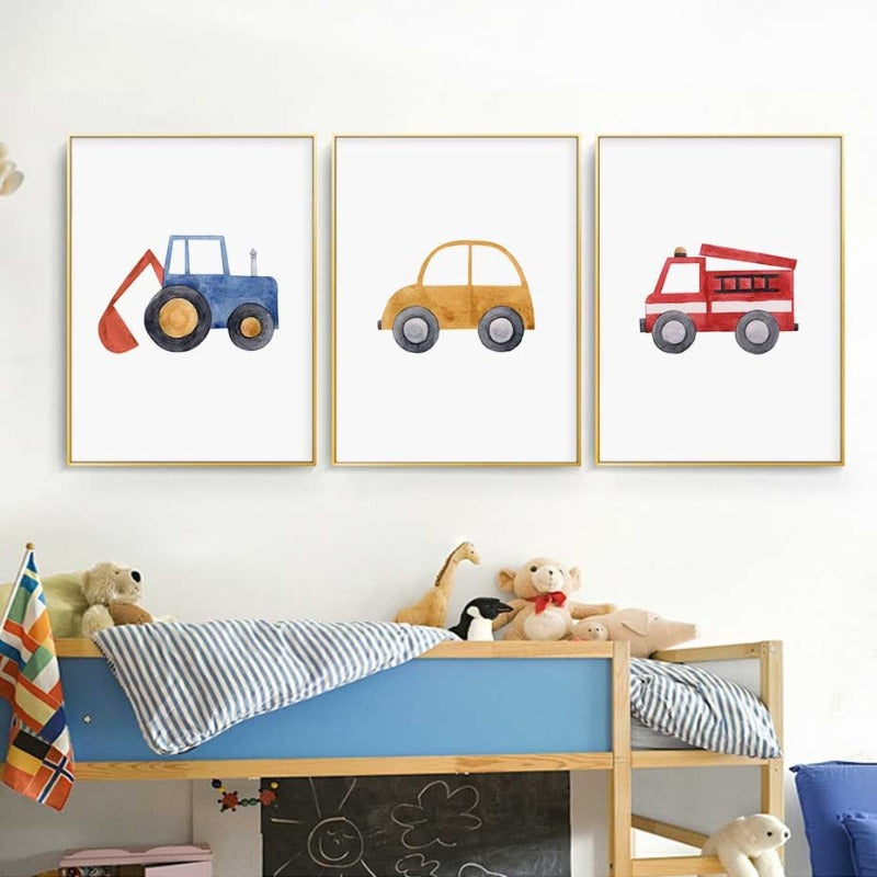 Canvas Wall Art Painting for Baby's Room - Travel Theme