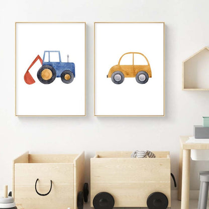 Canvas Wall Art Painting for Baby's Room - Travel Theme