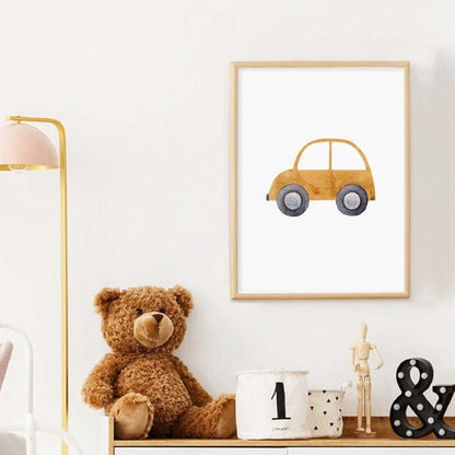 Canvas Wall Art Painting for Baby's Room - Travel Theme