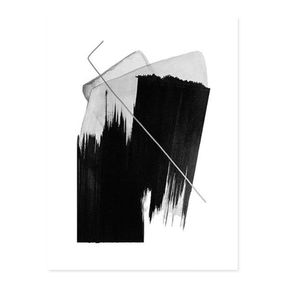 Canvas Painting of Black and White Wall Art
